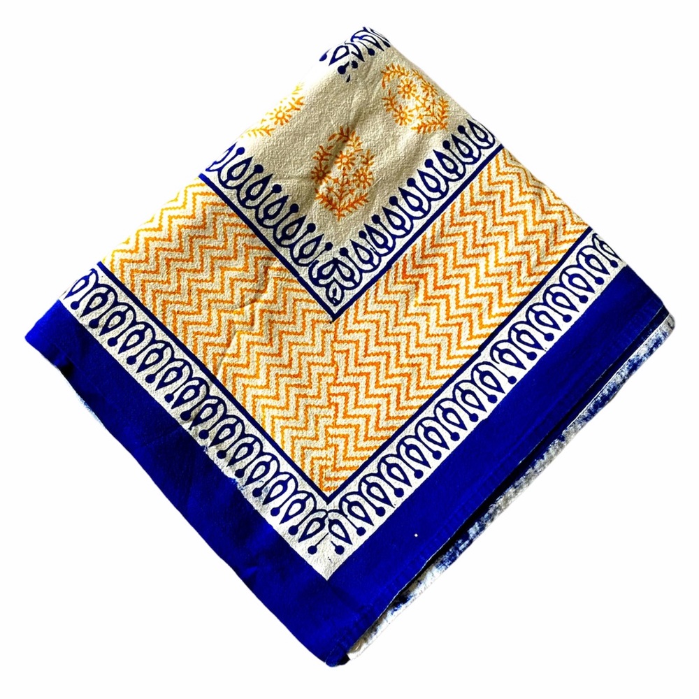 Beautiful Blue & Yellow Picnic / Beach / Bed Cover